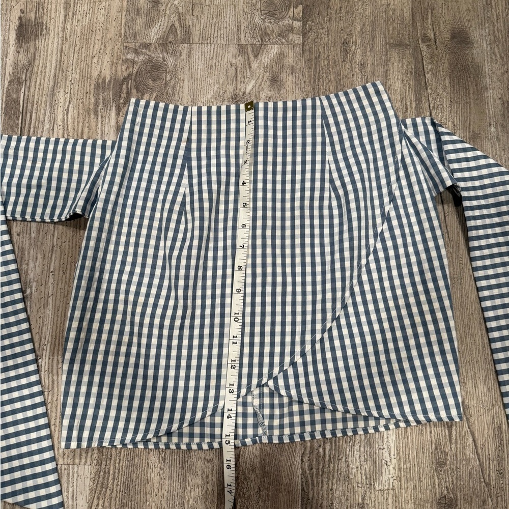 superdown Navy Gingham Mini Skirt - Picture 4 of 8